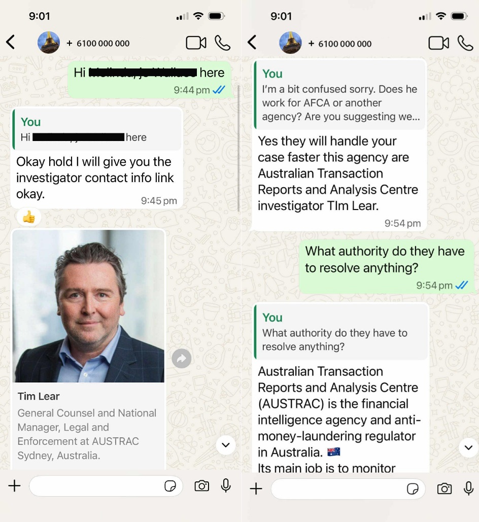 NEWS: AUSTRAC warns of scammers impersonating its staff